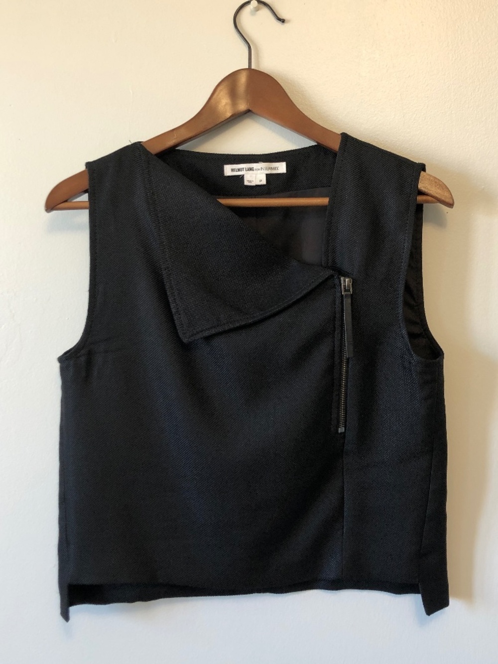 Helmut Lang x Intermix Black Front Zip Top | Designer Collab | Size S
